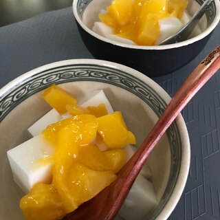 簡単 牛乳寒天（好きな缶詰フルーツをのせて）